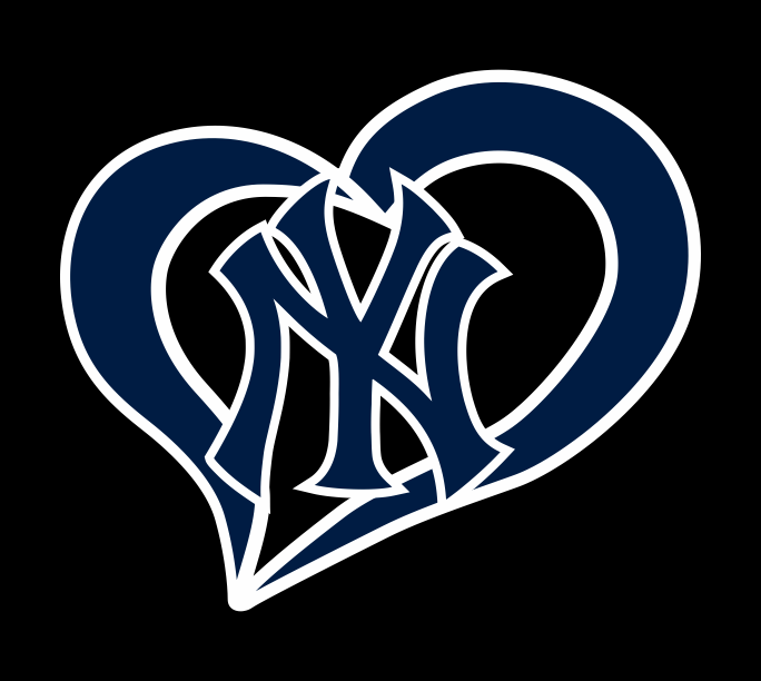 New York Yankees Heart Logo vinyl decal